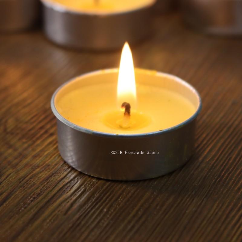 Candle Making Vessels - 空のティーワックス丸型アルミボックス100ウィックステッカーキャンドル100コンテナー大豆ワックス型DIYキャンドルツール