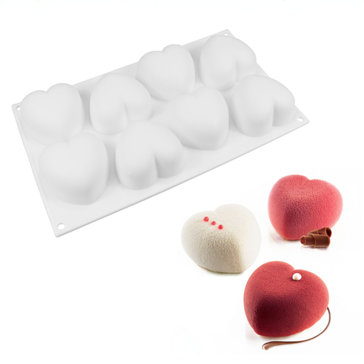 Candle Making Set - ラブハートシリコーン石鹸型手作りキャンドル作成キット Diy チョコレートアイス石鹸石膏樹脂ケーキデコレーションベーキングツール