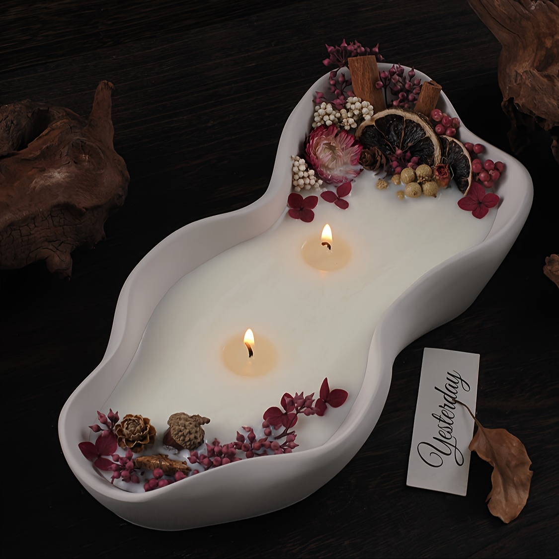 DIY クラフト用の大きな不規則な楕円形のシリコン型 1 個 - Candle Making Vessels のレビューと価格