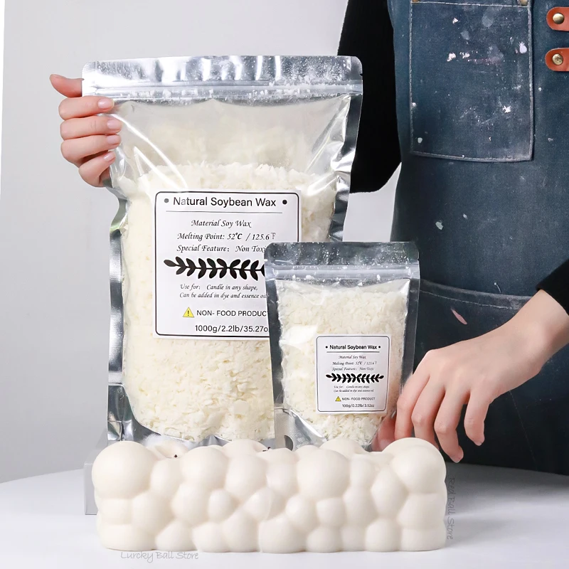 1000g 500g 250g 100g 天然大豆ワックス  - Candle Making Kit Diy のレビューと価格