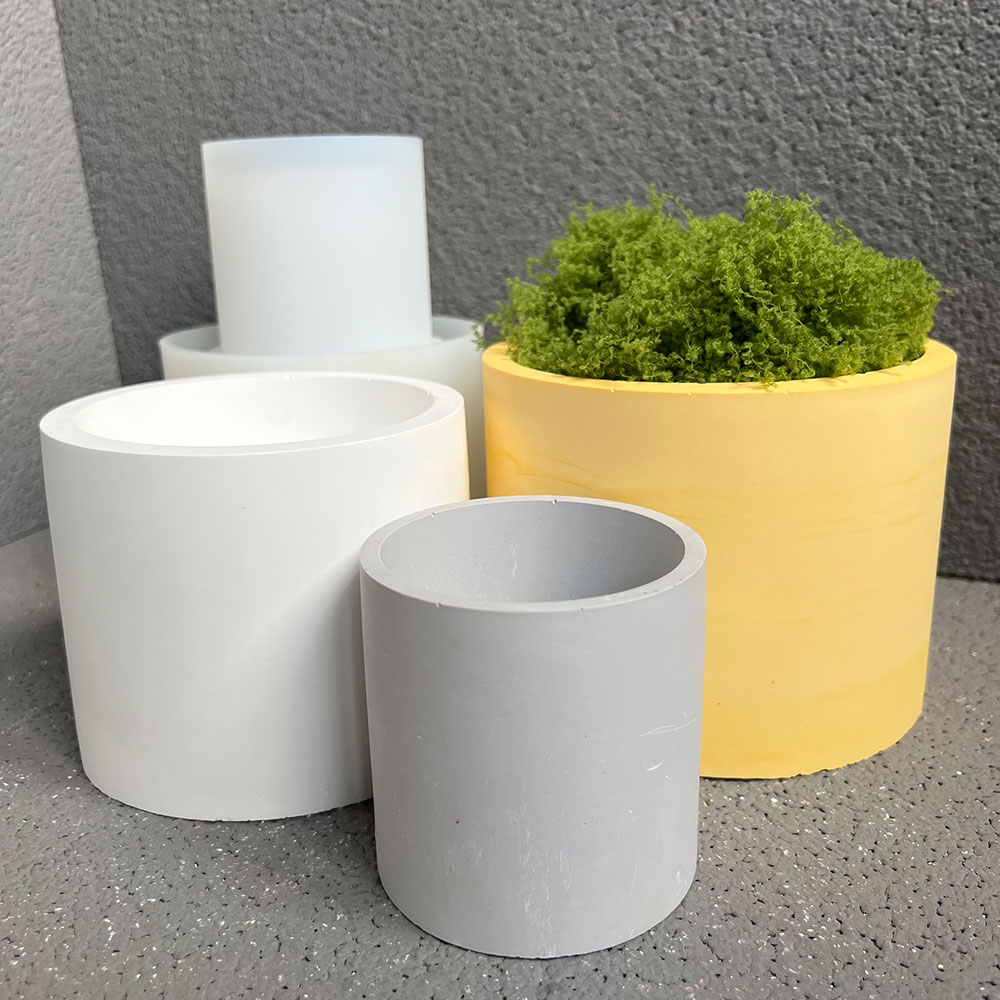 大きなシリコンコンクリートプランター型,丸い屋内植木鉢,大き - Candle Making Vessels のレビューと価格