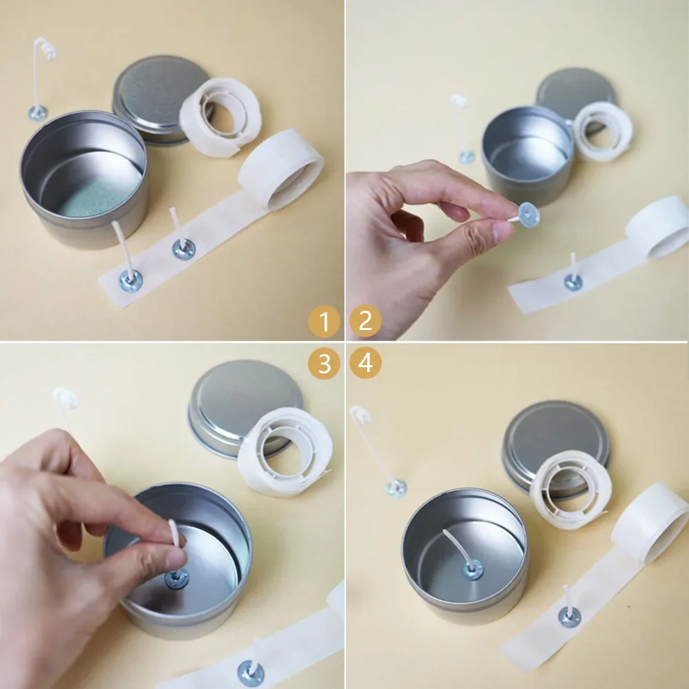 キャンドルを作るための接着剤,10mm, 100ドット/ロー - Adhesive Dot Wick のレビューと価格