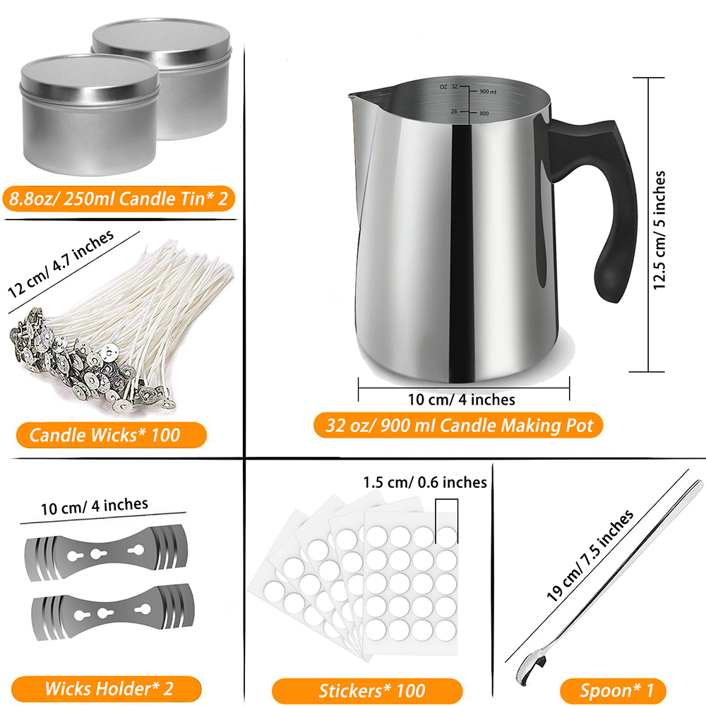 キャンドル作りスターターキット用品、キャンドル作り注ぐポット - Candle Making Vessels のレビューと価格