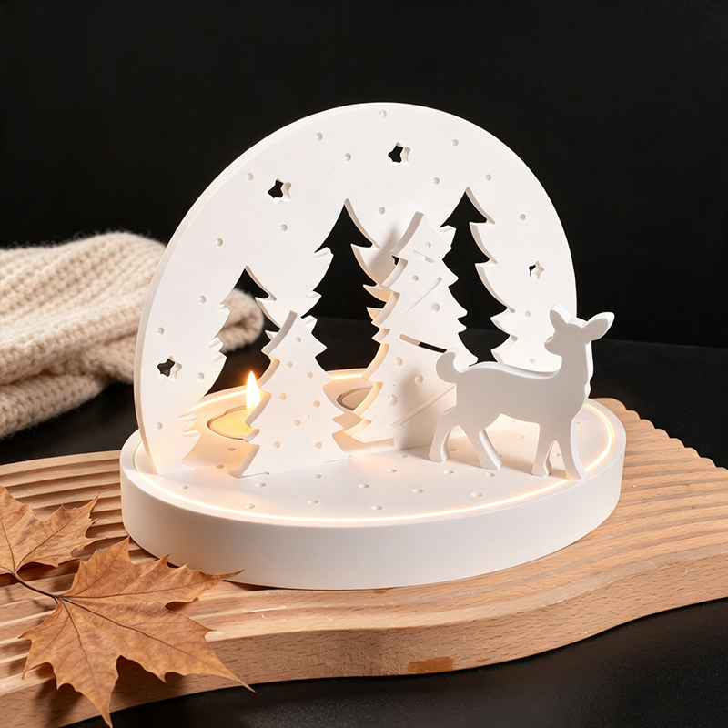 クリスマスエルクティーライトキャンドルホルダーシリコンモール - Candle Making Set のレビューと価格