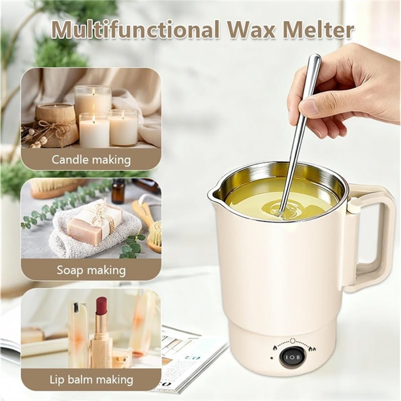 A47U 電気ワックス溶解ポットキット 温度計付き 800M - Candle Making Vessels のレビューと価格