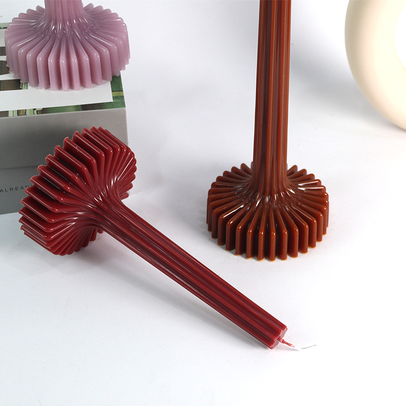 3D花瓶型キャンドルモールドDIYストライプ柱状香り付きキャ - Candle Making Vessels のレビューと価格