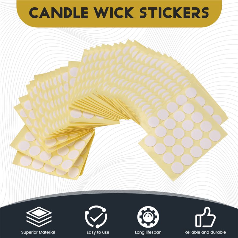 800 個のキャンドル芯ステッカー両面粘着ドット耐熱キャンド - Adhesive Dot Wick のレビューと価格