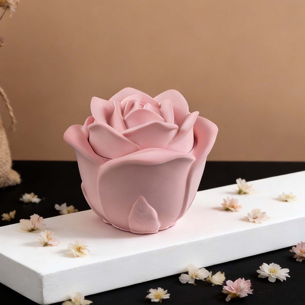 キャンドル容器シリコンローズフラワーモールドノンスティック手 - Candle Making Vessels のレビューと価格