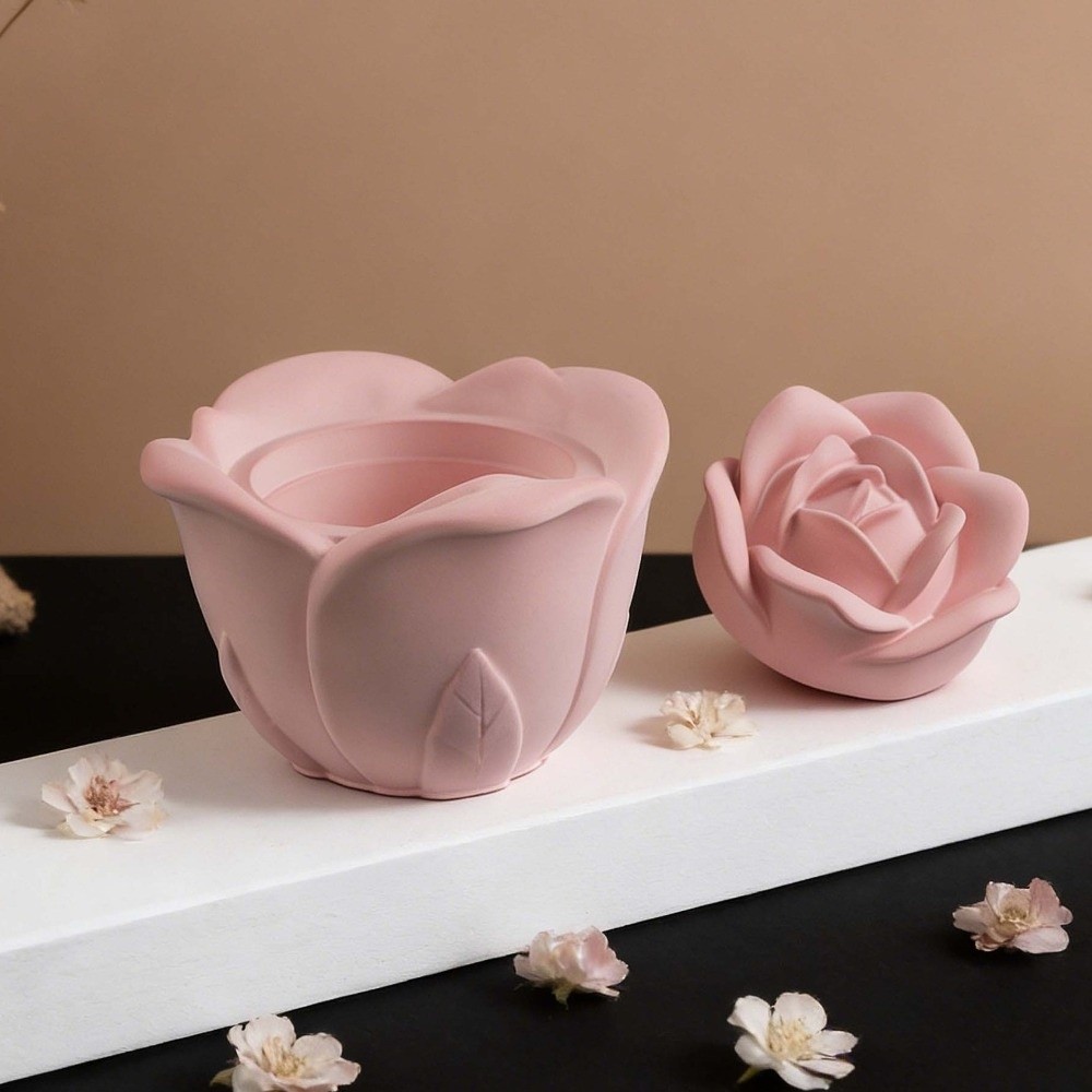 キャンドル容器シリコンローズフラワーモールドノンスティック手 - Candle Making Vessels のレビューと価格