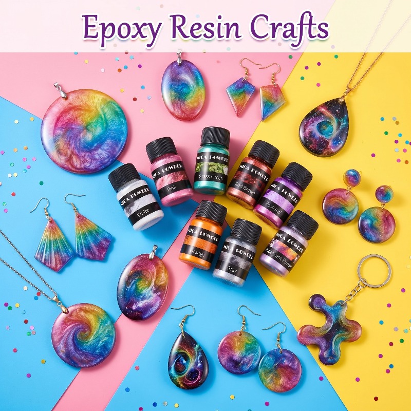 24色メタル顔料パウダーセット、レジン、DIY手作り、エポキ - Candle Making Set のレビューと価格