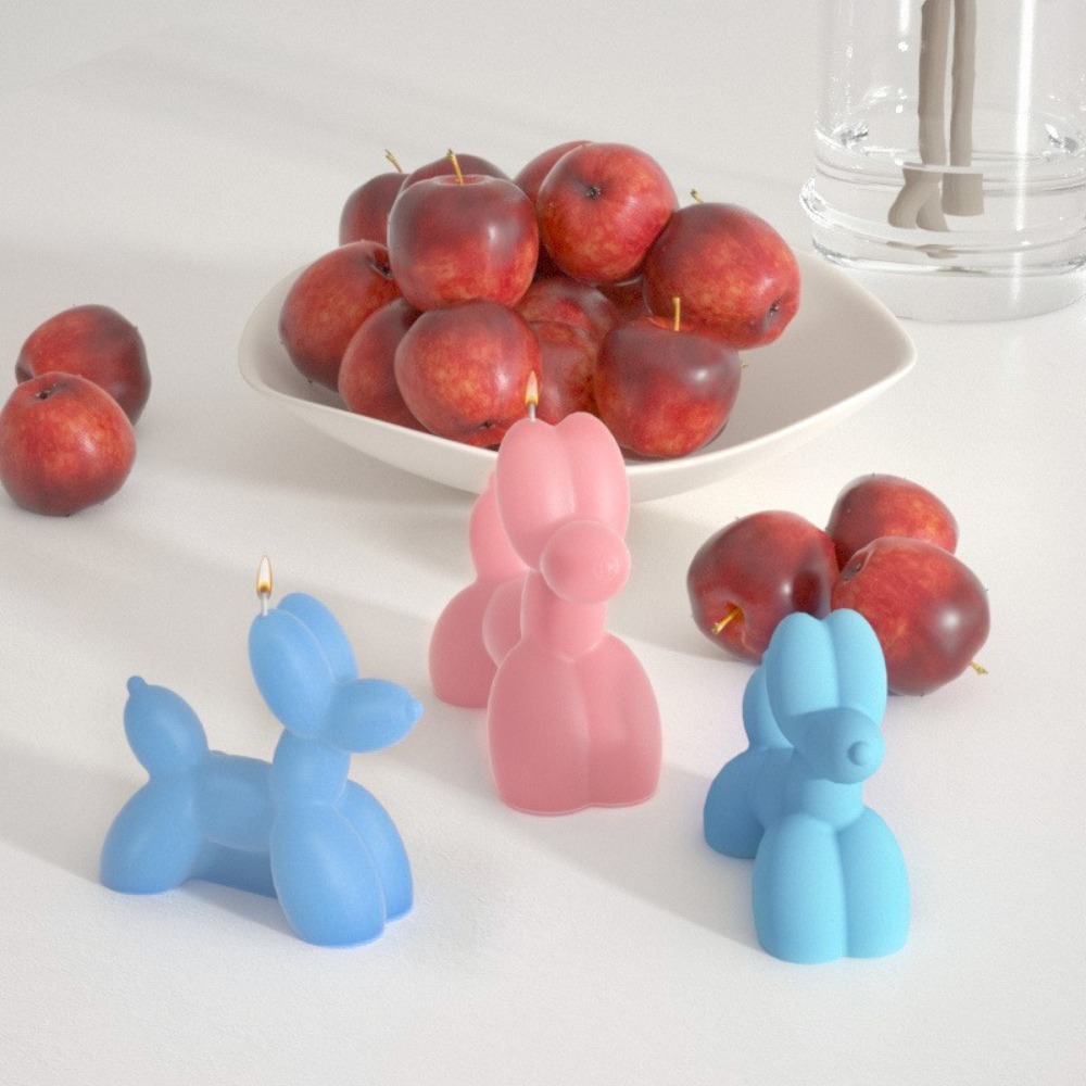 子犬と動物の犬のためのミニバルーンキャンドル,シリコンソープ - Candle Making Set のレビューと価格