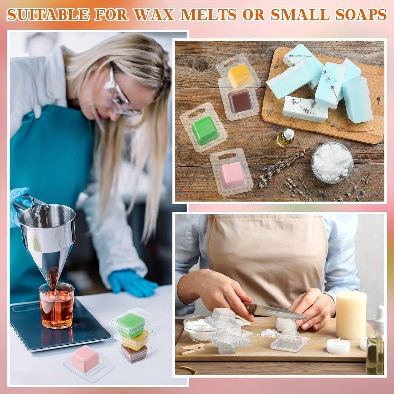 20/50個 クリアプラスチックワックスメルトモールド 1オ - Candle Making Vessels のレビューと価格