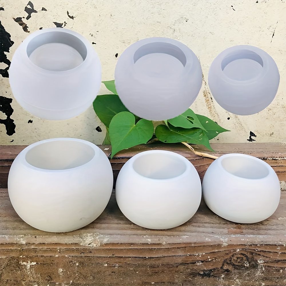 3個入り-丸型フラワーポットシリコンモールド 3サイズ DI - Candle Making Vessels のレビューと価格