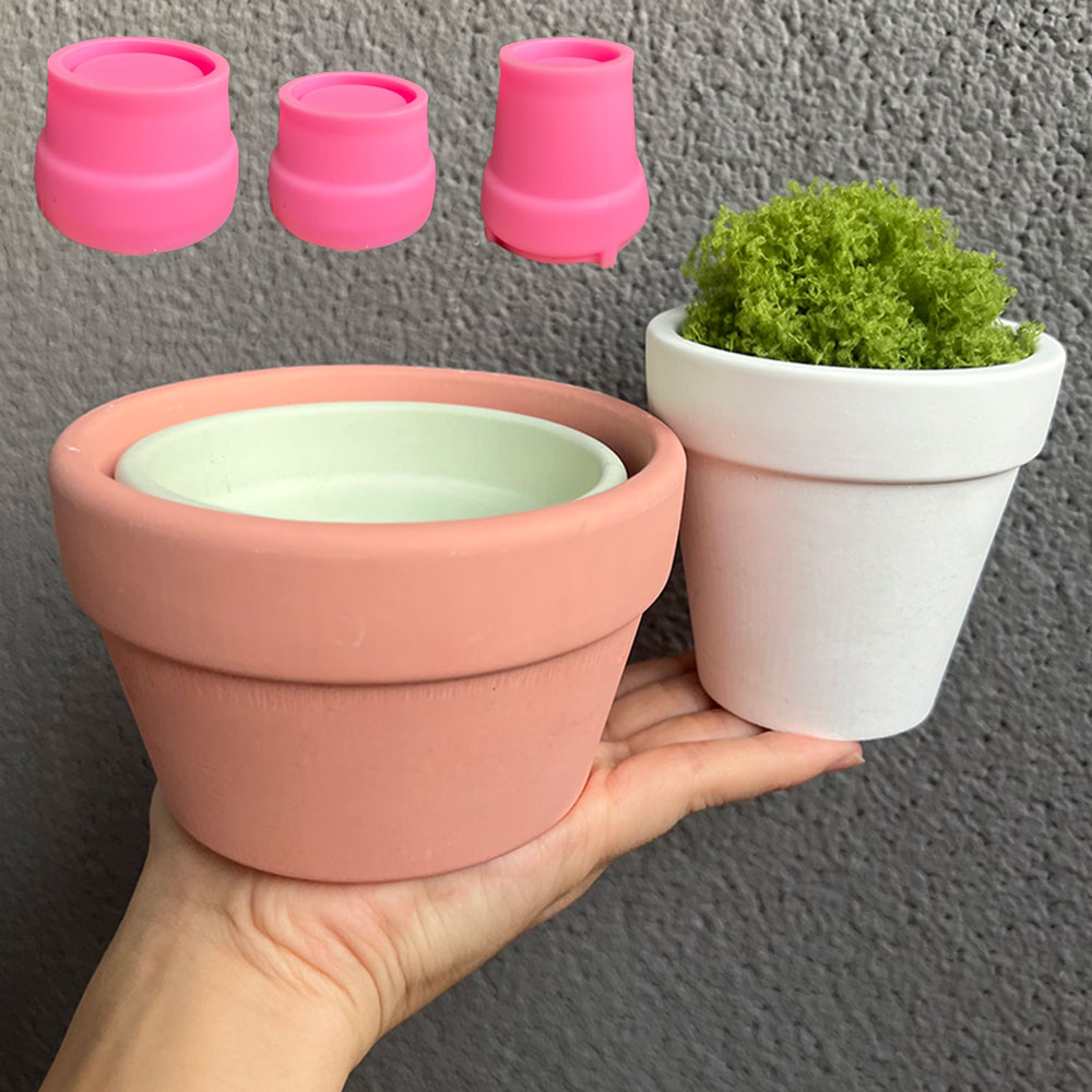 コンクリート植木鉢用シリコンモールド,丸型セメントキャンドル - Candle Making Vessels のレビューと価格