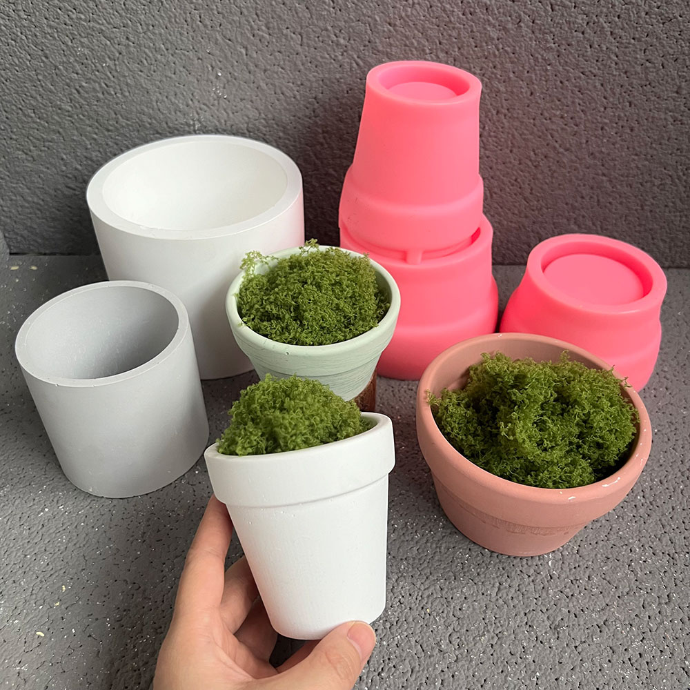 コンクリート植木鉢用シリコンモールド,丸型セメントキャンドル - Candle Making Vessels のレビューと価格