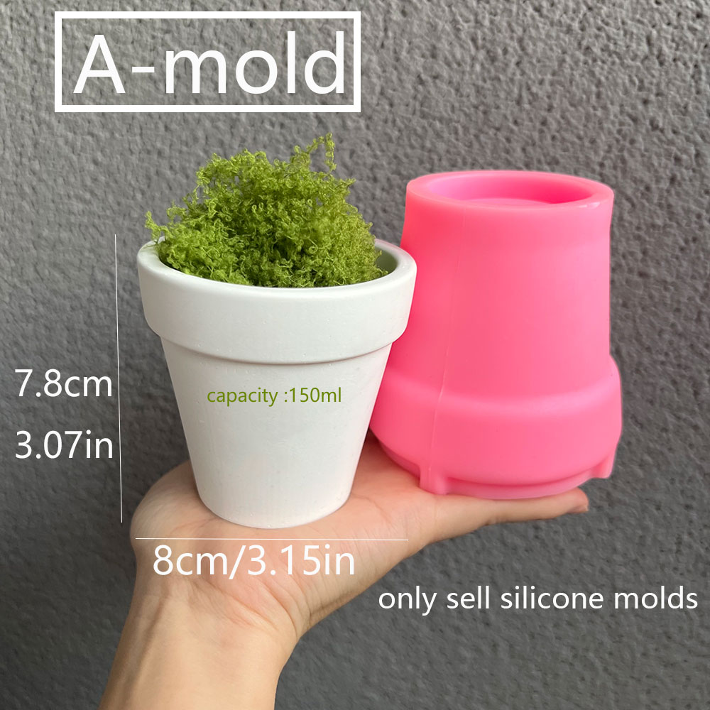 コンクリート植木鉢用シリコンモールド,丸型セメントキャンドル - Candle Making Vessels のレビューと価格