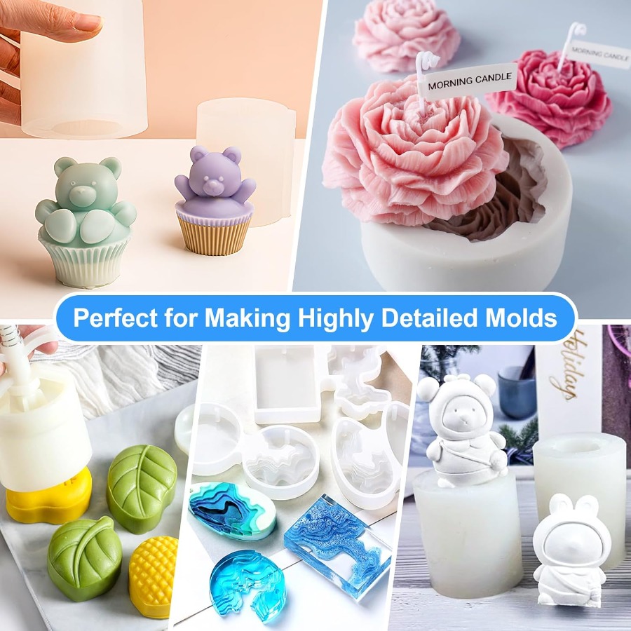 シリコンモールド作成キット、38.8オンス 15A弾性液体シ - Candle Making Set のレビューと価格